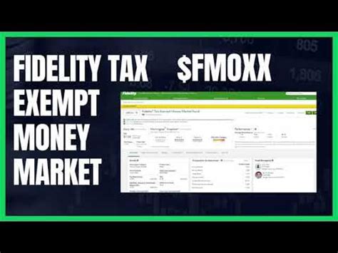 fidelity tax exempt money market.